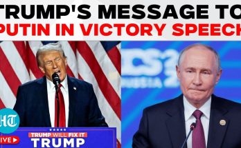 Trump Victory Speech LIVE: Trump Gives This Message To Putin After Historic Win |US Election Results